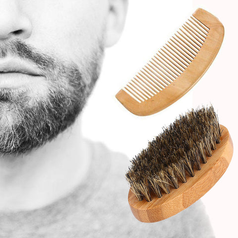 Boar Hair Bristle Beard Mustache Brush